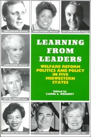 Cover of: Learning from Leaders: Welfare Reform Politics and Policy in