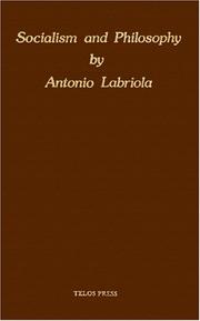 Cover of: Socialism & Philosophy by Antonio Labriola