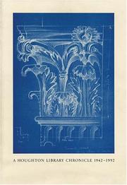 Cover of: A Houghton library chronicle, 1942-1992.