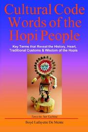 Cover of: CULTURAL CODE WORDS OF THE HOPI PEOPLE