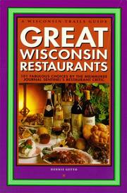 Cover of: Great Wisconsin restaurants | Dennis Getto