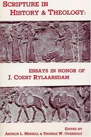 Cover of: Scripture in history & theology: essays in honor of J. Coert Rylaarsdam