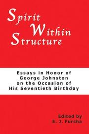 Cover of: Spirit within structure: essays in honor of George Johnston on the occasion of his seventieth birthday