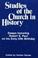 Cover of: Studies of the Church in History
