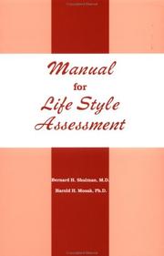 Cover of: Manual for life style assessment by Bernard H. Shulman