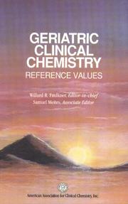 Cover of: Geriatric clinical chemistry by Samuel Meites