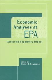 Cover of: Economic Analyses at EPA: Assessing Regulatory Impact (RFF Press)