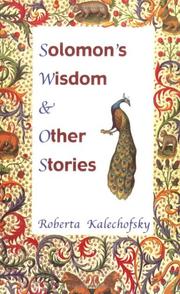 Cover of: Solomon's wisdom & other stories by Roberta Kalechofsky