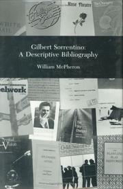Cover of: Gilb ert Sorrentino: a descriptive bibliography