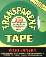 Cover of: Transparent tape by Vicki Lansky, Vicki Lansky