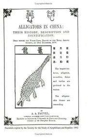 Cover of: Alligators in China by Fauvel