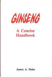 Cover of: Ginseng: a concise handbook