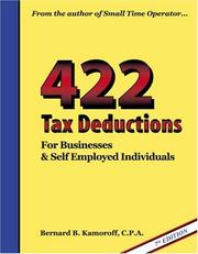 Cover of: 422 Tax Deductions for Businesses and Self Employed Individuals, 7th Edition (422 Tax Deductions for Businesses & Self-Employed Individuals)