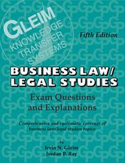 Cover of: Business law/legal studies by Irvin N. Gleim