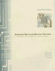 Cover of: Financing recycling-related ventures: options for community development