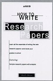 Cover of: How to Write Research Papers 2 (ARCO's Concise Writing Guides) by Arco