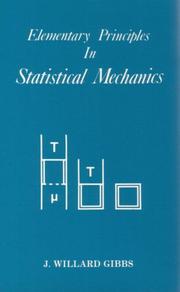 Cover of: Elementary Principles of Statistical Mechanics