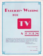Cover of: Publicity writing for television & film: a how-to handbook