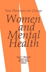 Cover of: Women and mental health: new directions for change