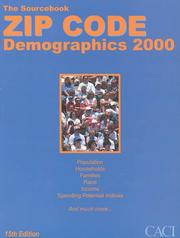 Cover of: The Sourcebook of Zip Code Demograpics 2000 (Sourcebook of Zip Demographics)