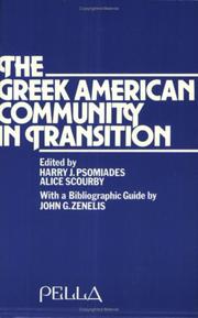 Cover of: The Greek American Community in Transition (Modern Greek Research, No. 4) (Modern Greek Research Series, 4)