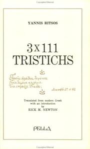 3 x 111 tristichs by Giannēs Ritsos