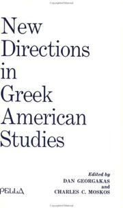 Cover of: New directions in Greek American studies by edited by Dan Georgakas and Charles C. Moskos.