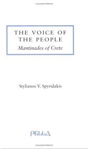 Cover of: The Voice of the People by Stylianos V. Spyridakis