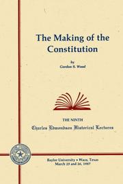 Cover of: The Making of the Constitution by Gordon S. Wood