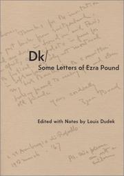 Cover of: Dk-some letters of Ezra Pound