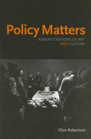 Cover of: Policy Matters by Clive Robertson