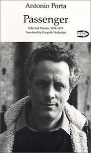 Cover of: Passenger: selected poems, 1958-1979