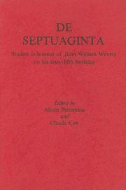 Cover of: De Septuaginta | 