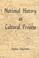 Cover of: National History As Cultural Process