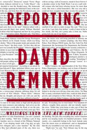 Cover of: Reporting by David Remnick