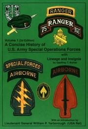 Cover of: A concise history of US Army special operations forces, with lineage and insignia