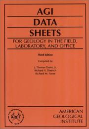 Cover of: AGI Data Sheets by J. Thomas Dutro, Richard Vincent Dietrich, Richard M. Foose