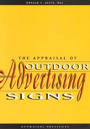 The appraisal of outdoor advertising signs by Donald T. Sutte