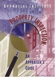 Cover of: Property inspection: an appraiser's guide