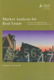 Cover of: Market analysis for real estate: concepts and applications in valuation and highest and best use