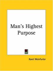 Cover of: Man's Highest Purpose