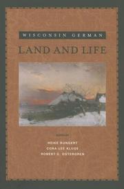 Cover of: Wisconsin German Land and Life
