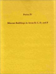Cover of: Pseira IV: Minoan Buildings in Areas B, C, D, and F (University Museum Monograph)