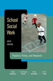 Cover of: School Social Work by Robert T. Constable, Carol Rippey Massat, Shirley McDonald, John P. Flynn