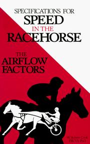 Specifications for Speed in the Racehorse by William Robert Cook