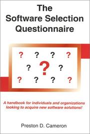 The Software Selection Questionnaire by Preston D. Cameron