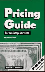 Cover of: Pricing Guide for Desktop Publishing Services: Street Smart Pricing for the Small Business Entrepreneur (Pricing Guide for Desktop Publishing Services)