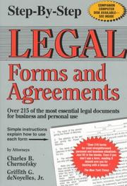 Cover of: Step-by-step legal forms and agreements