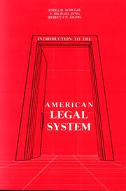 Cover of: Introduction to the American Legal System by M. Jung, E. Schulze, P. Michael Jung, Adams, R.