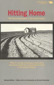 Cover of: Hitting Home: The Great Depression in Town and Country